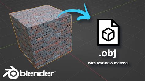 blender export obj with texture.